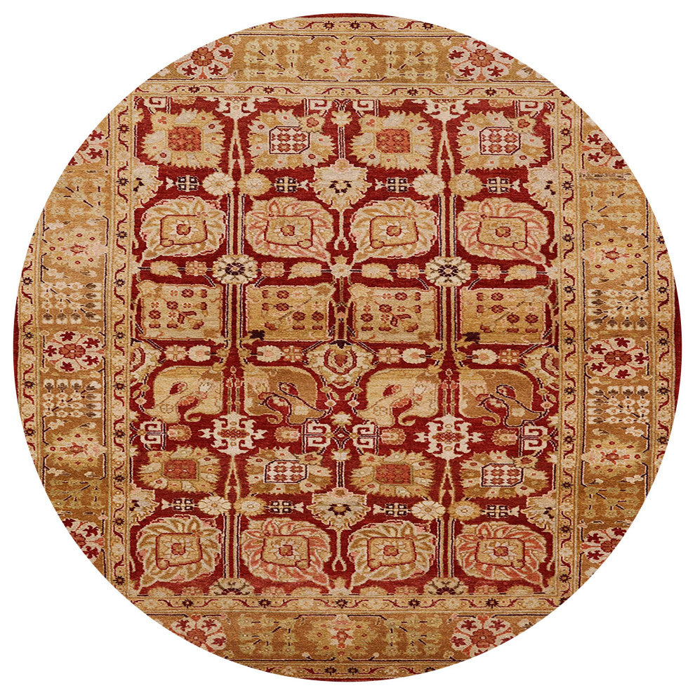 Ahgly Company Indoor Round Mid-Century Modern Area Rugs, 7' Round