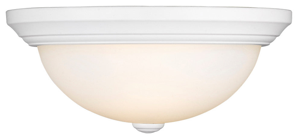 2 Light 13" White Flushmount
