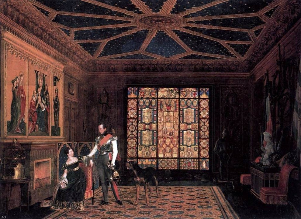 Carl Friedrich Zimmermann Armour Room in the Palace Wrapped Canvas