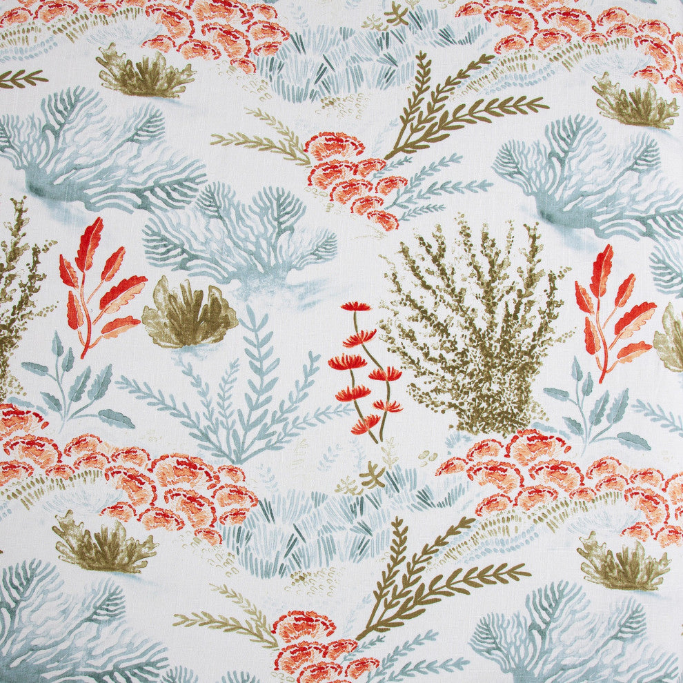 Oceania Coastal Duvet Cover Set, 3-Piece, Coral, Super King