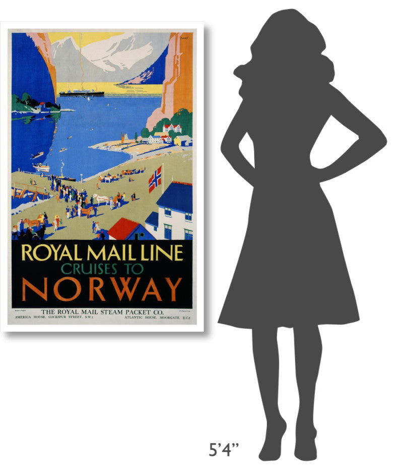 "Royal Mail Cruises / Norway" Digital Paper Print by Daphne Padden, 30"x46"