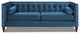 Jack 84" Modern Tuxedo Sofa With Bolster Pillows, Satin Teal Velvet