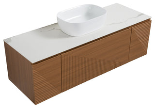 Simon Series Wall Mount Vanity With a Porcelain Vessel Sink, 60"