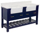 Charlotte 60" Bathroom Vanity, Royal Blue, Quartz, Double