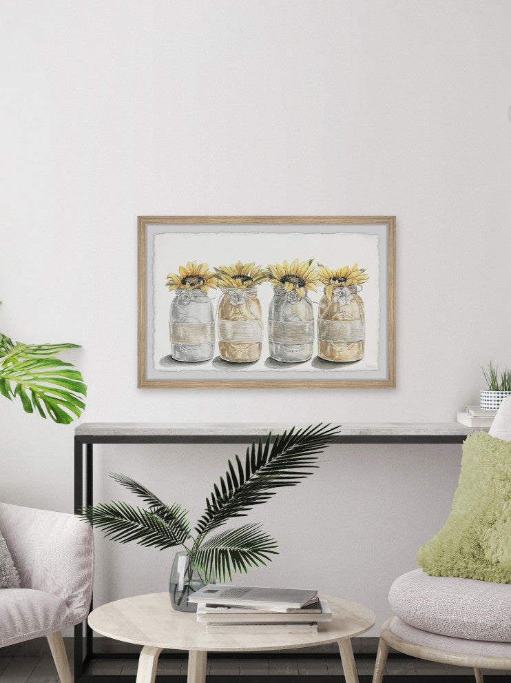 "Floral Bloom Arrangement" Framed Painting Print