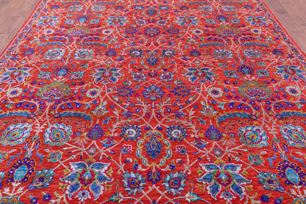 Persian Handmade Wool & Silk Rug 8' 11" X 11' 11" - Q14921