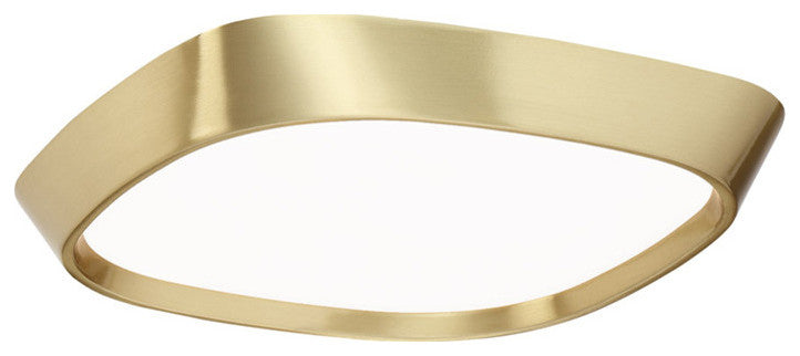 Issa 10" LED Flush Mount 3000K, Brushed Brass