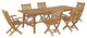 Marina 7 Piece Outdoor Patio Teak Outdoor Dining Set
