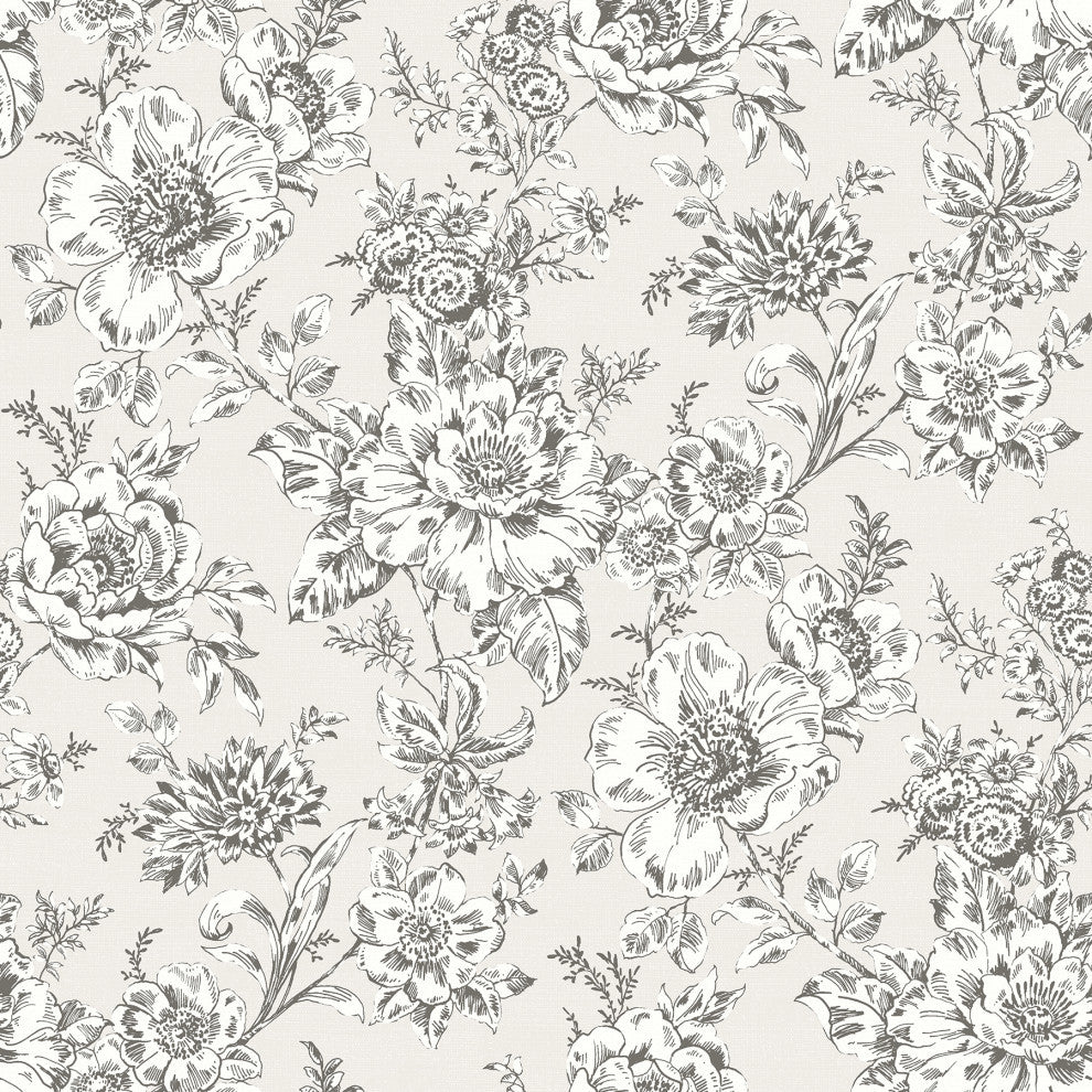 Taupe Winifred Peel & Stick Wallpaper