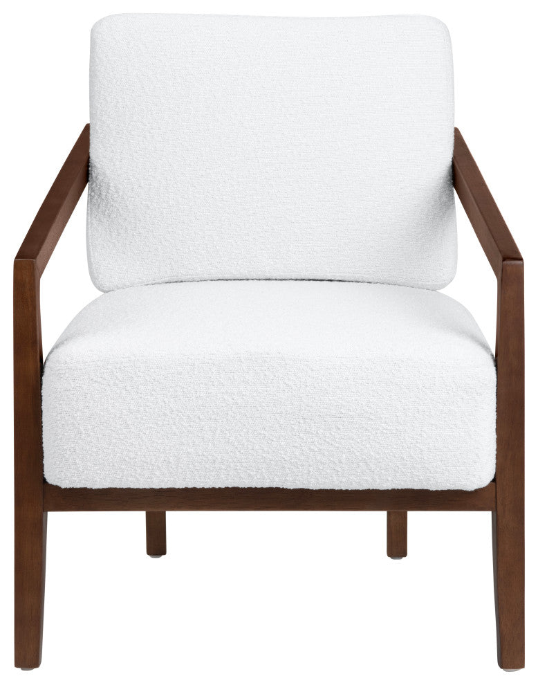 White Upholstered Accent Chair