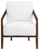 White Upholstered Accent Chair