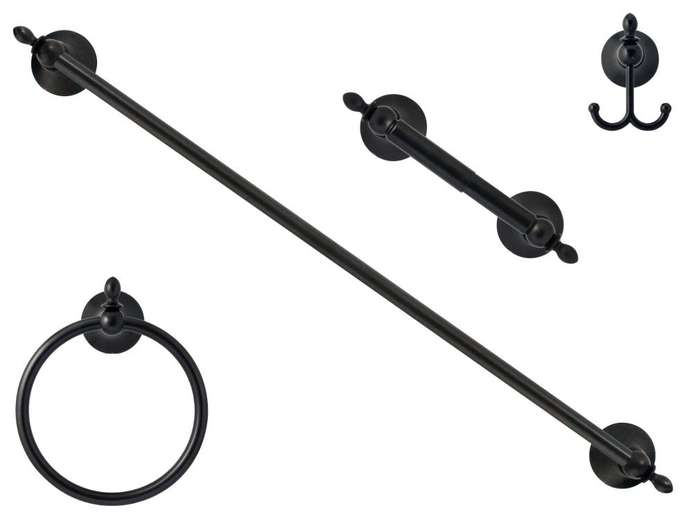 MODONA's Four Piece Accessories Set Antica Series -, Rubbed Bronze