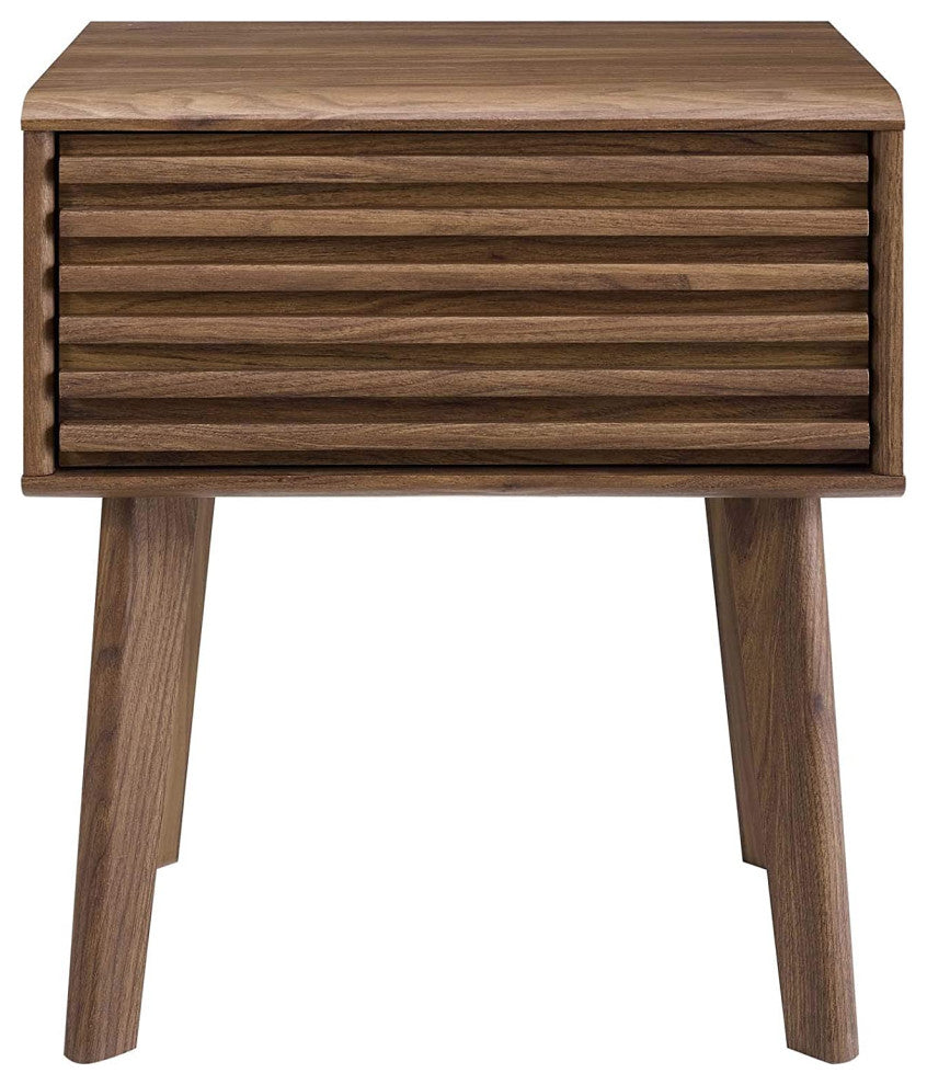 Mid-Century Modern End Table or Nightstand in Walnut