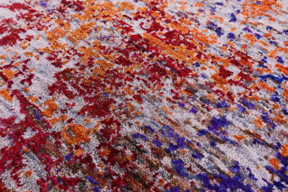 8' 10" X 12' 3" Wool & Silk Handmade Modern Rug - Q15813