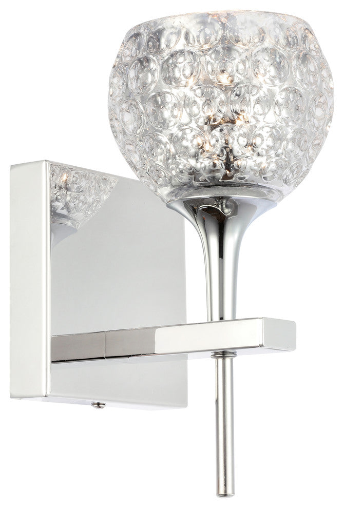 Bristol 1-Light Bath/Wall Light, Mercury Crystal Ball, Halogen G9