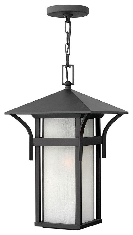 Hinkley Harbor Large Hanging Lantern, Satin Black
