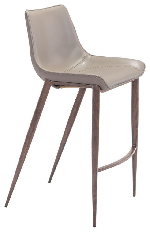 Magnus Bar Chair, Set of 2 Brown/Walnut