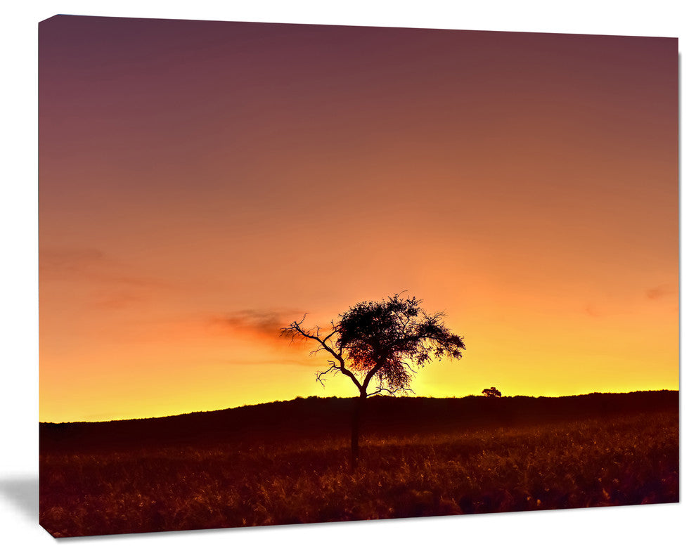 Solitary Tree in Namib Desert, African Landscape Canvas Art Print, 40"x30"