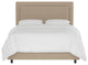 Ana King Upholsterd Border Bed, Linen Sandstone