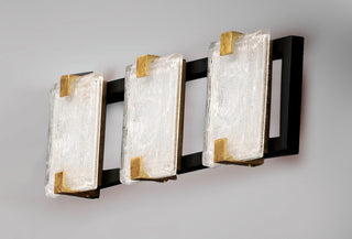 Maxim 39532 Radiant 3 Light 21" LED Bathroom Vanity Light - Black / Gold Leaf /