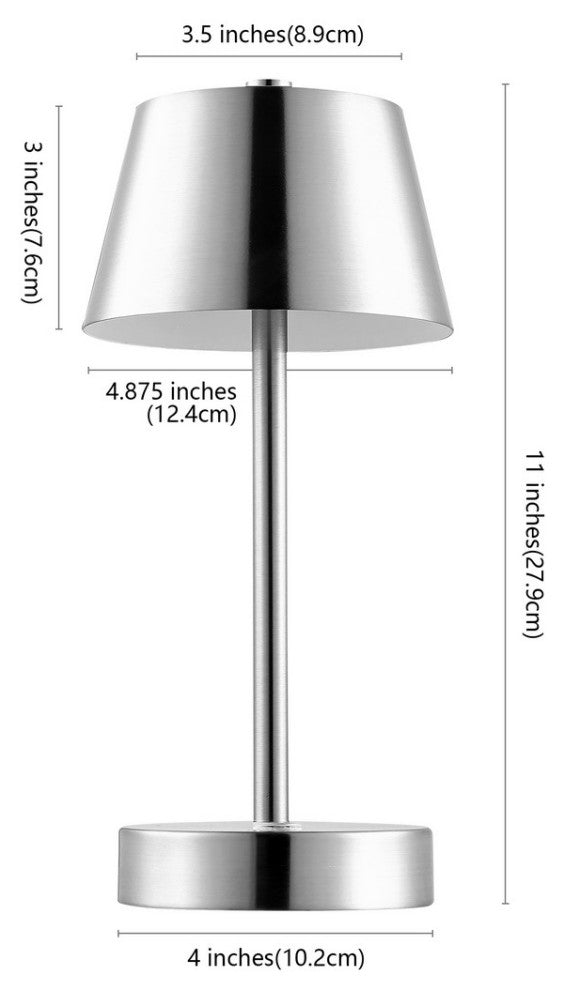 Safavieh Laita Rechargeable LED Table Lamp Santin Nickel