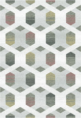 Avenue 3403-6111 Ivory And Multi Area Rug, 7.10"x11.2"