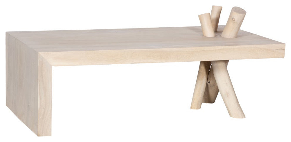 Branch Waterfall Coffee Table, Bleached