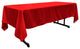 LA Linen Rectangular  Polyester Poplin Tablecloth, Red, 60"x120"