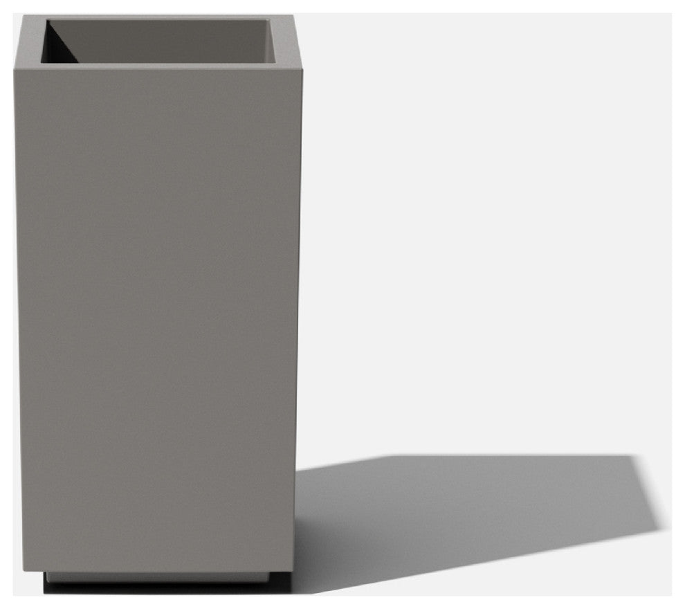 Veradek Block Series Pedestal Planter, Grey, Short