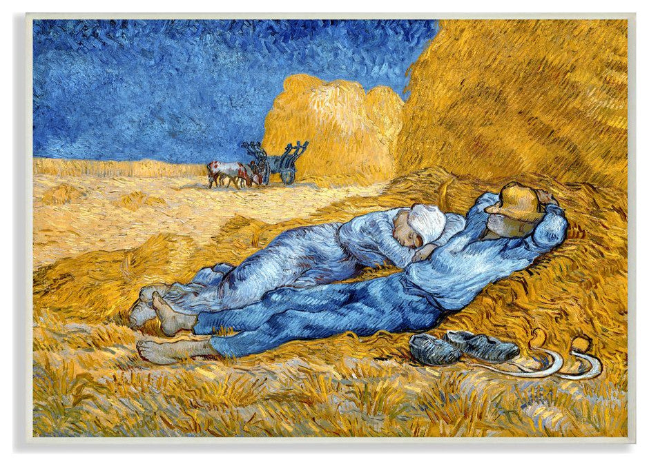Break Time Yellow Blue Van Gogh Classical Painting, 10"x15"