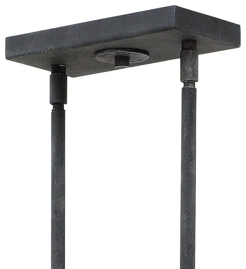 Hinkley Rigby Small Three Light Linear, Aged Zinc