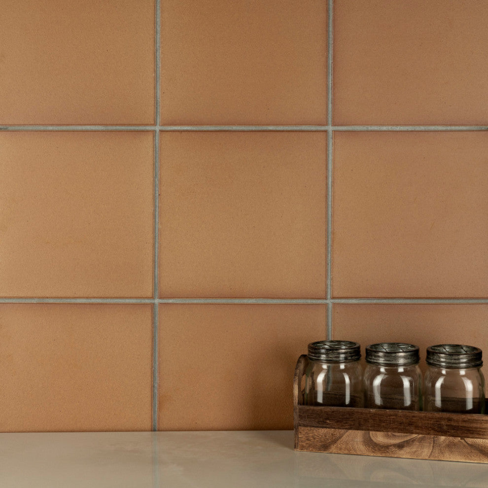 Klinker Natural Quarry Floor and Wall Tile, 9.63"x9.63"