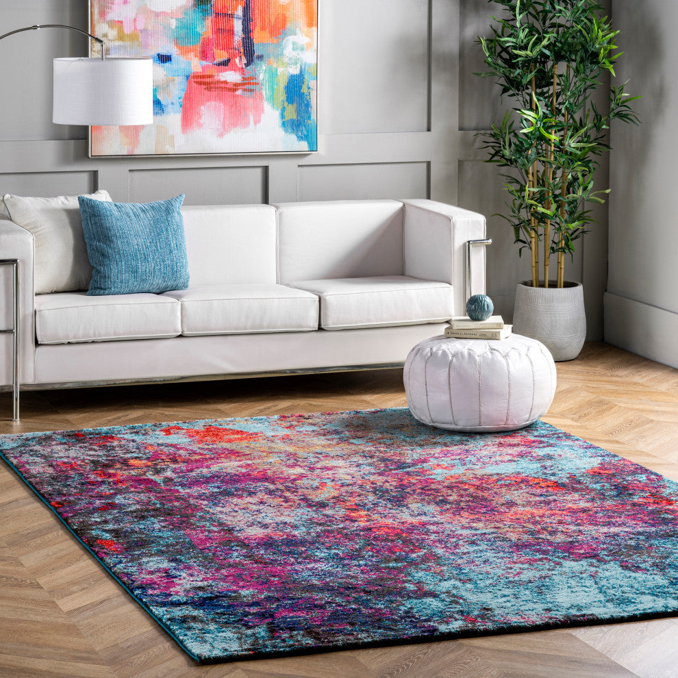 Nuloom Cloud Nebula Abstract Area Rug, Multicolor 8'x10'