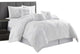 Alissar 7 Piece Comforter Set, White, King