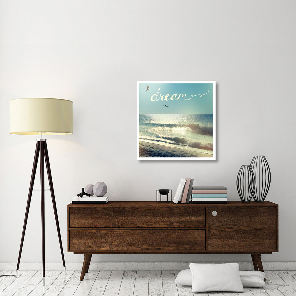 "Coastline Waves" Digital Paper Print by Sue Schlabach, 32"x32"