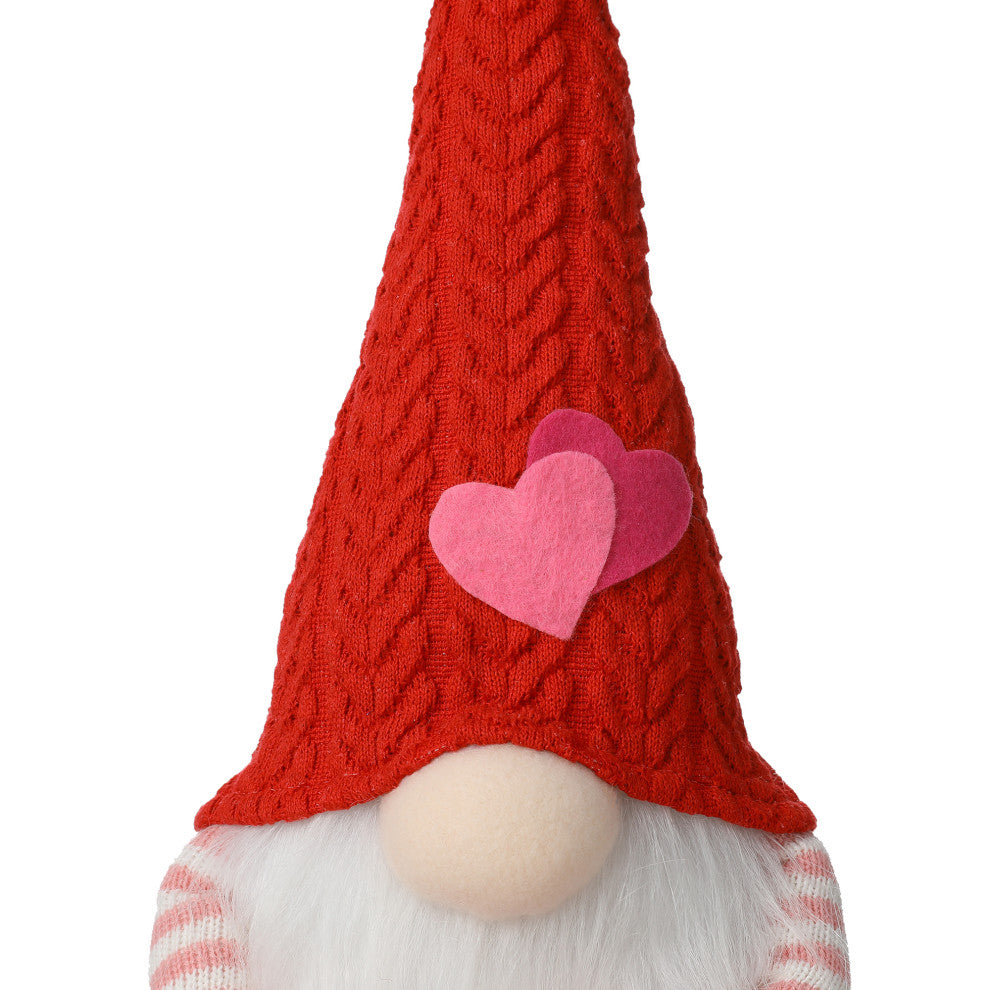 28.25'' Fabric Valentine's Gnome Shelf Sitter With Dangling Legs