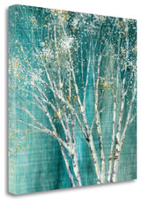 "Blue Birch" By Julia Purinton,Ready to Hang Giclee Print on Gallery Wrap Canvas