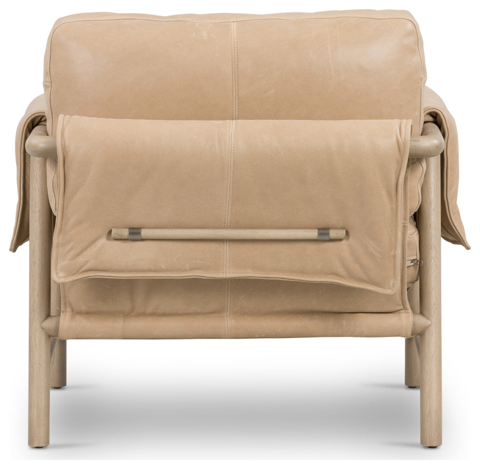 Harrison Chair Palermo Nude, Yucca Parawood, Brushed Silver