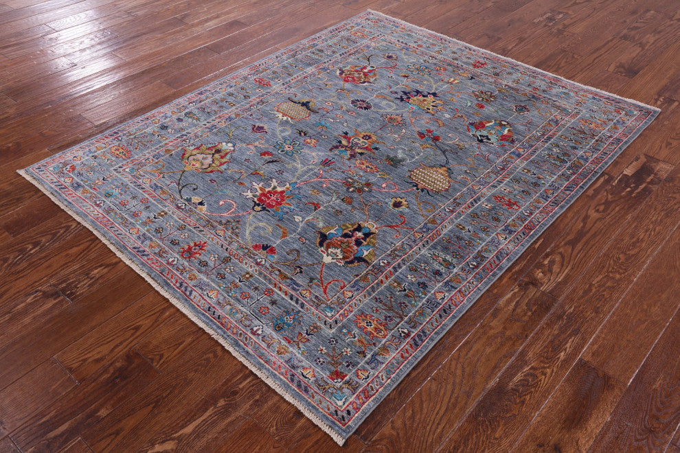 Persian Tabriz Hand-Knotted Wool Rug 5' 1" X 6' 4" Q9801