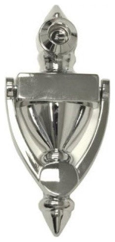 Nuk3y 4" High Knocker With 160 Degree UL Viewer, Chrome