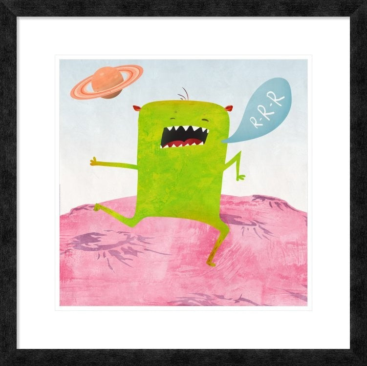 "Alien Friend Number 1" Framed Digital Print by Skip Teller, 26"x26"