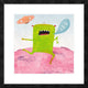 "Alien Friend Number 1" Framed Digital Print by Skip Teller, 26"x26"