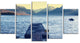 Lake in Glacier National Park, Large Seashore Canvas Print, 60"x32", 5 Panels