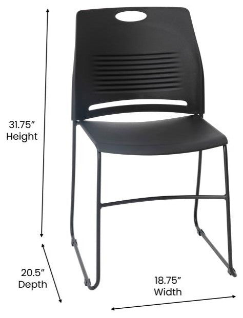 Hercules Series Commercial Grade 660 lb. Capacity Stack Chair w/ Carrying Handle