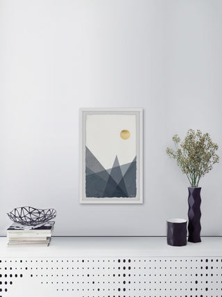 "Sun and Mountains" Framed Painting Print, 24"x36"
