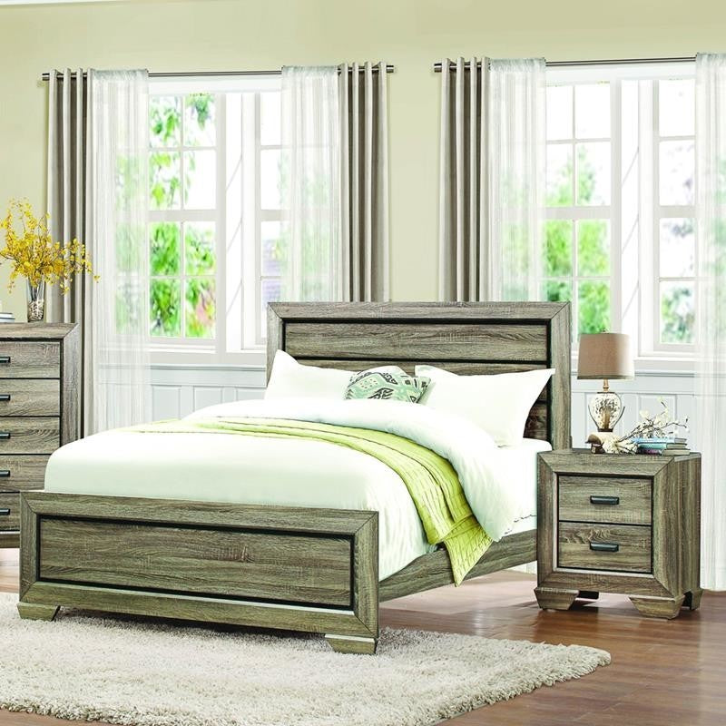 Homelegance Beechnut 2-Piece Platform Bedroom Set, Light Elm
