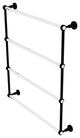 Pacific Grove 4 Tier 30" Ladder Towel Bar with Dotted Accents, Matte Black