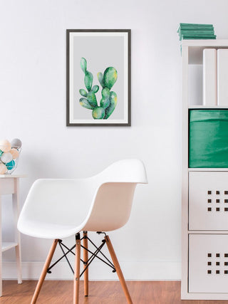 "Prickly Cacti IV" Framed Painting Print, 24"x36"