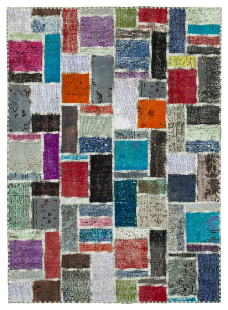 Rug N Carpet - Handmade Oriental 5' 8" x 7' 9" Antique Patchwork Area Rug