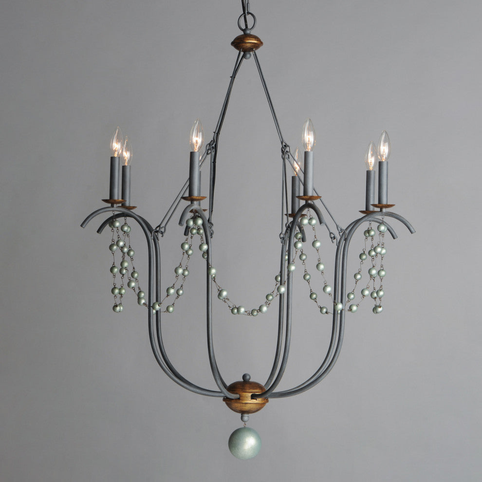 Maxim 20488 Formosa 8 Light 32"W Taper Candle Style Chandelier - Ecru /